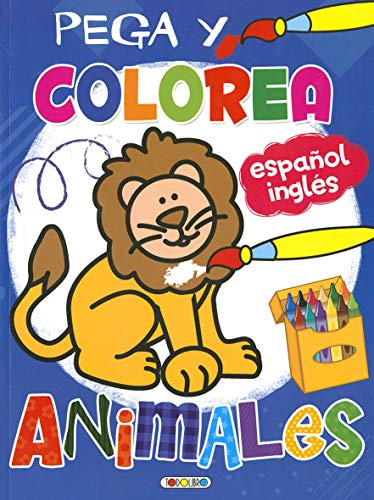 Pega y colorea animales