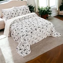 Colchas Bouti Carrefour TIENDA EURASIA - Edredón Nórdico con Borreguito, Estampado Moderno, Ideal para Invierno, Tacto Suave y Confortable, Conjunto de Edredón y Funda de Almohada (Cama 135/150-220 x 240 cm, Gris)