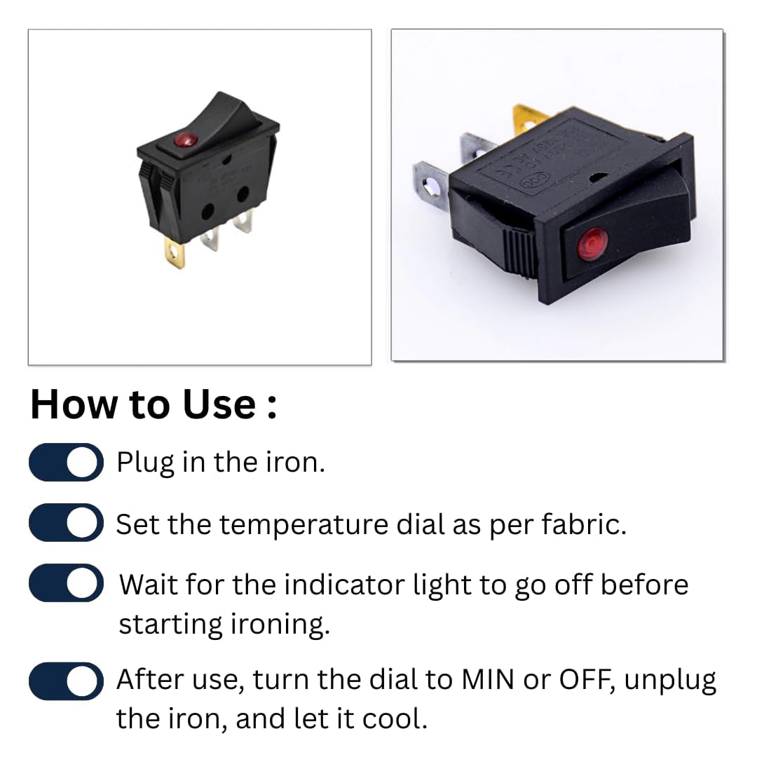 Steam Iron Switch Replacement - Set of 2 -3