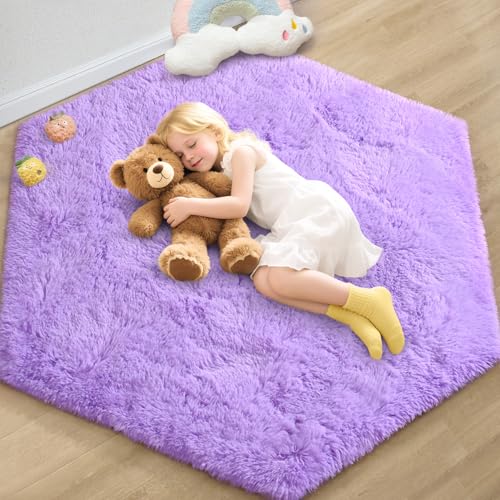 Tapete Hexagonal Morado para Carpa de Princesa 4x4.6 Ft miniatura 1