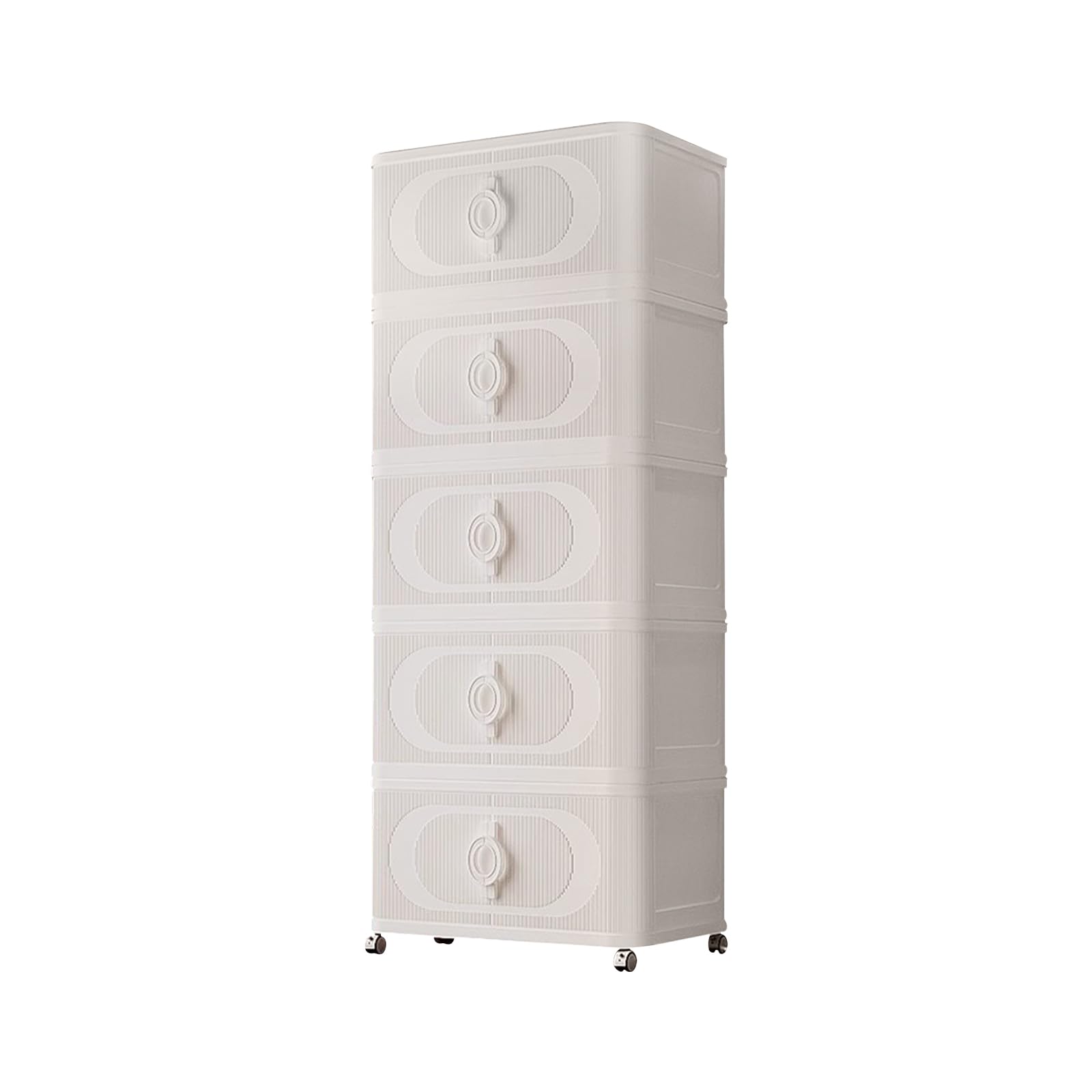 Ergocar Caja De Almacenamiento Plegable Armario Almacenamiento Apilable Gran Capacidad Almacenamiento Puertas Dobles con Ruedas para Adecuado para Baños, Dormitorios Armarios
