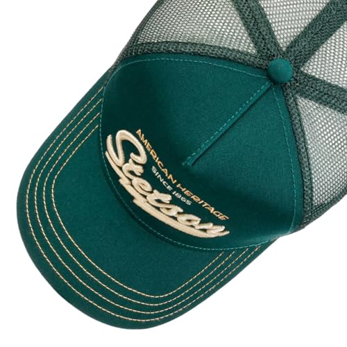 Image of Stetson American Heritage Trucker Cap Men Breathable Mesh Snapback Summer Winter