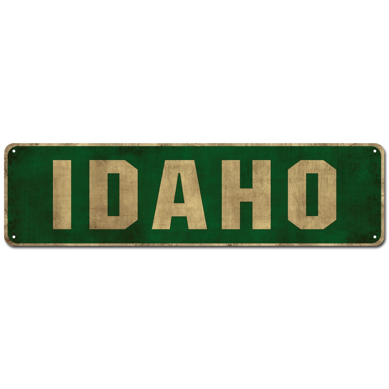 peiyeety Vintage Metal Tin Sign Idaho Vintage Sign, Retro Wall Decor for Home, Bar, Garage, Cafe, Man Cave, Travel Room, Hometown Decor, Rustic Wall Art for Indoor and Outdoor Decoration, 4x16 Inch