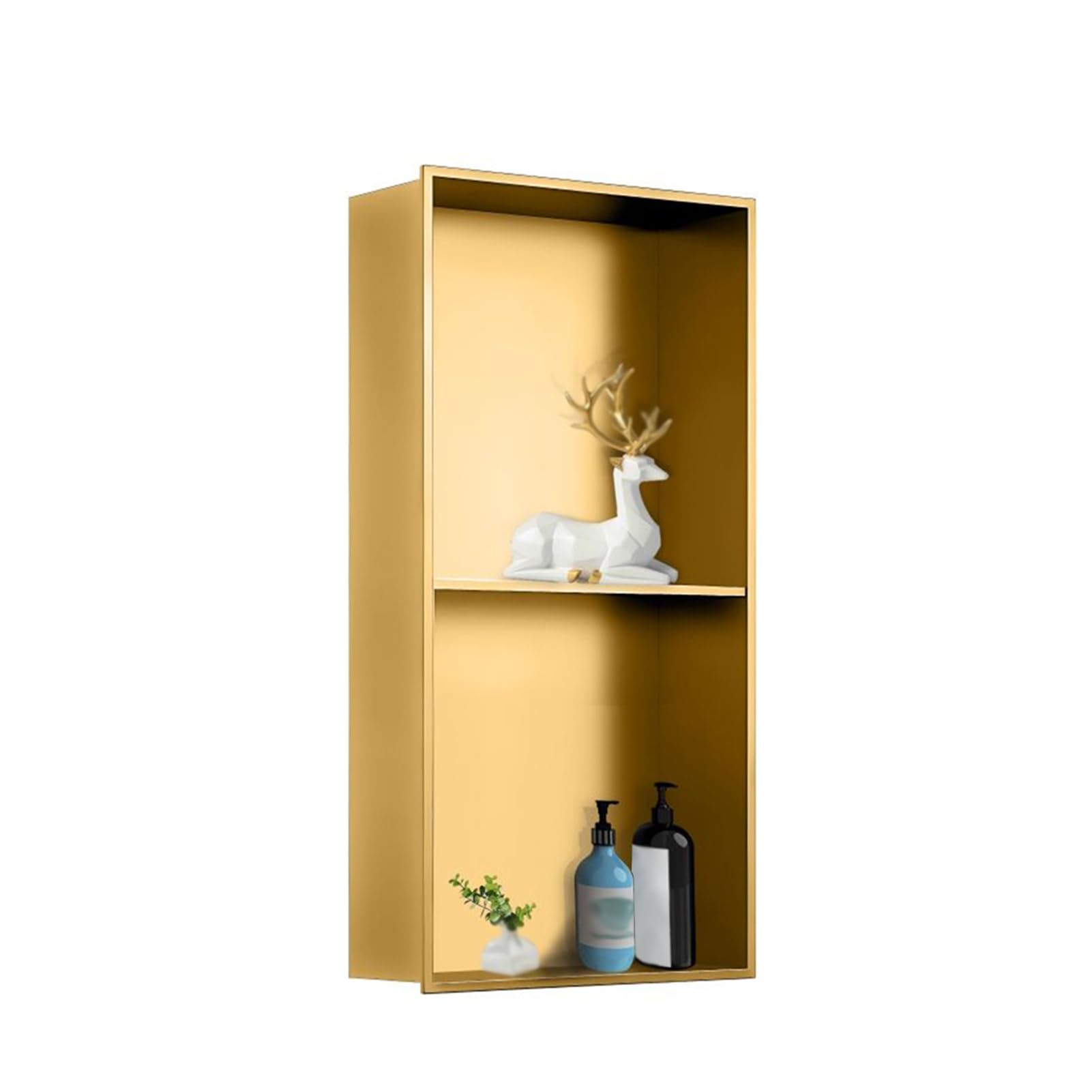 Niche de douche intégrée pour rangement de salle de bain moderne et épurée