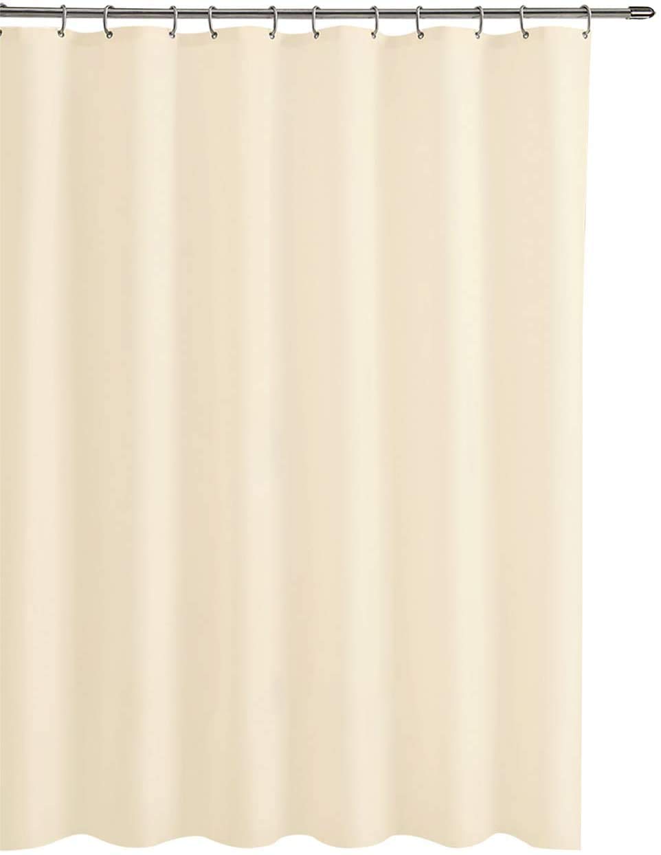 PEVA Plastic Shower Curtain Shower Liner, with 12 Metal Eyelets - Color : (Beige)