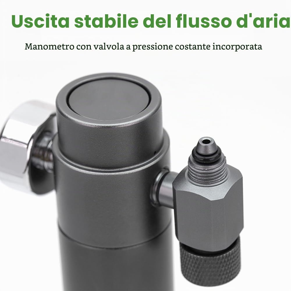 DONGKER Sistema di CO2 da Tavolo per Acquari, Regolatore di CO2 con Contabolle e Valvola di Ritegno, Kit di Sistema Acquario CO2 Bolla Contatore per Piante da Acquario
