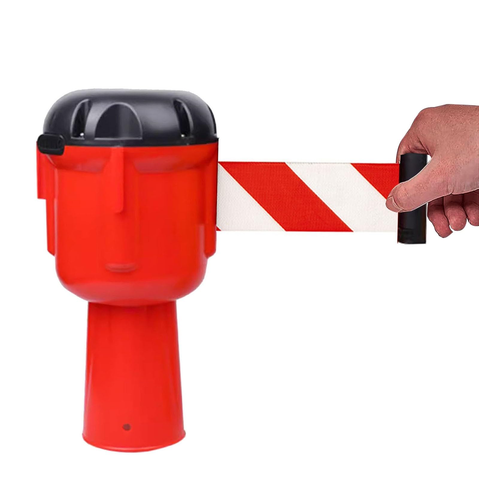 GTHTUHFD 32Ft Retractable Traffic Safety Belt - Extendable Cone Topper Tape For Blocking Roads & Pedestrian Zones, Durable & Easy To Use,B-10M/32FT