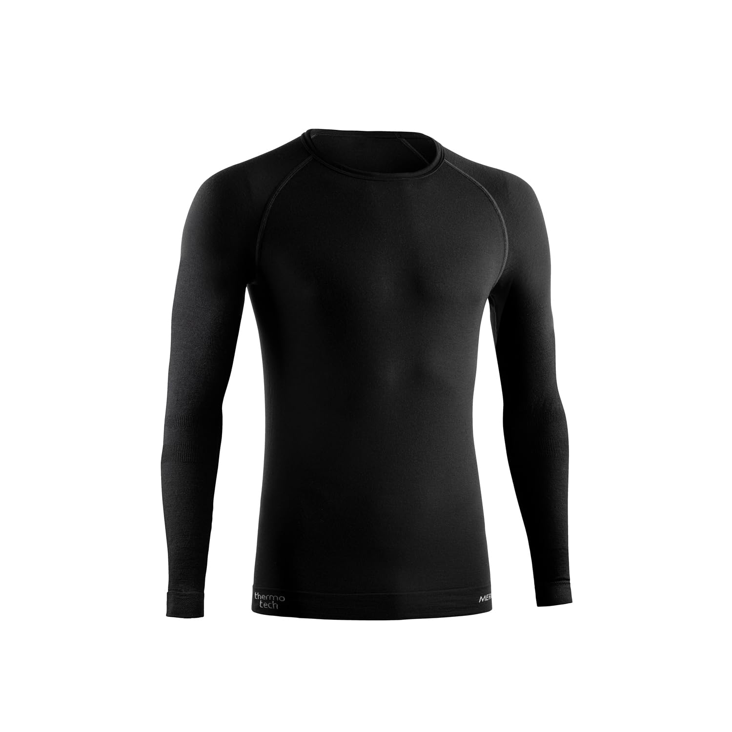 Lurbel Merino Lite Long Sleeves, Camiseta de Lana, Camiseta térmica, Camiseta Interior, Camiseta de managa Larga, Camiseta Ligera. Hombre (L - Negro)