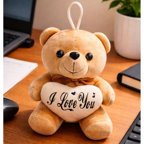 Image of EITHEO Valentine's Day Special Teddy Bear Soft Toy (15 cm) | Cute Stuffed Teddy for ValentineTeddy Bear Day Gift for Girls & Girlfriend | Soft Plush Romantic Gift (Brown)