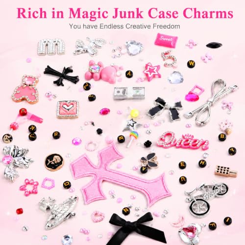 Image of SANNIDHI 2380pcs Junk Phone Case Charms Kit for DIY Customizing Phone Case