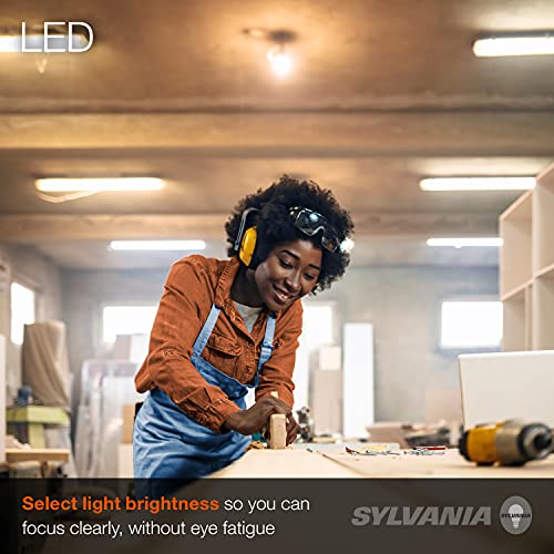 Image of Sylvania 4ft LED Strip Light, 20W Equivalent, CCT 3 Color Select, 3000K /4000K /5000K, Linear Ceiling Luminaire (61453), 48 inch, 1 Pack