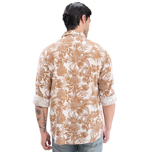 Image of Spykar Men's Slim Fit N /A Full Sleeve Printed Casual Shirts
