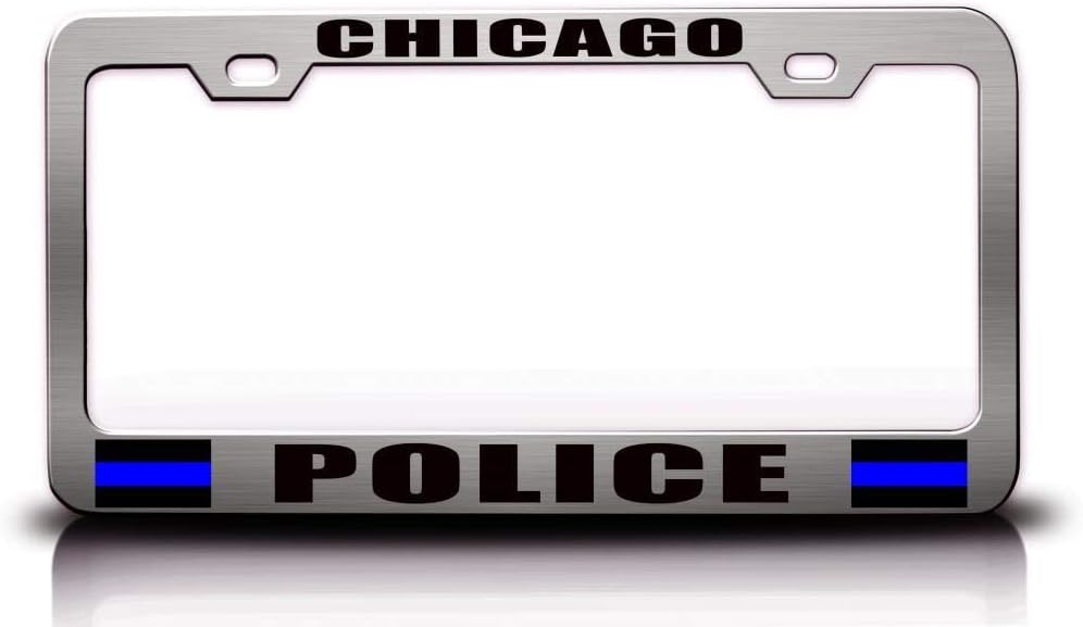 Chicago Police Police Cop Metal Ch Car SUV Truck License Plate Frame s13