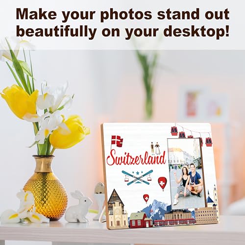 Image of Switzerland Picture Frame, Switzerland Travel Gifts, Switzerland Gifts For Women Men Couple Family Friend, Switzerland Souvenirs For Wedding Engaged Honeymoon, Europe Vacation Frame For Home Decor -04