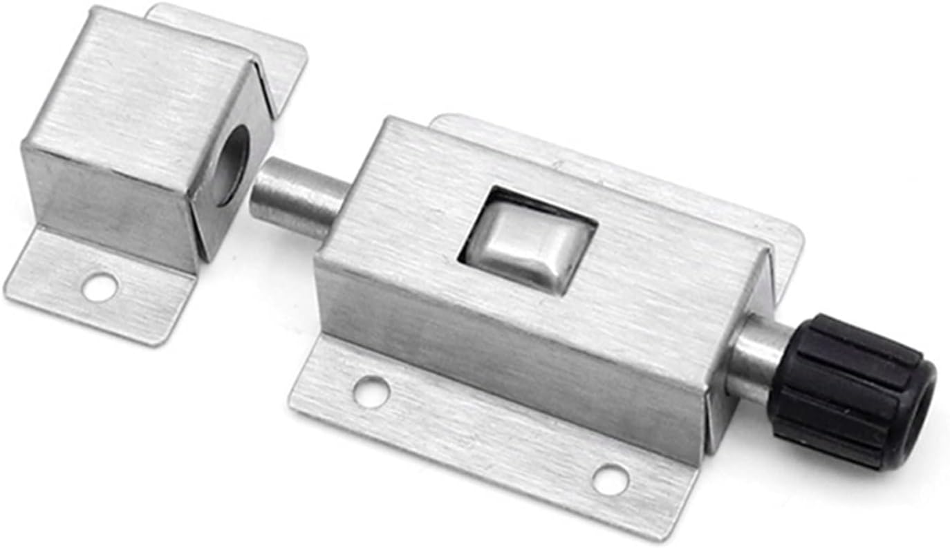 Stainless Steel Automatic Bolt Theft Door Locking Buckle Spring Locks Latch 1Pcs