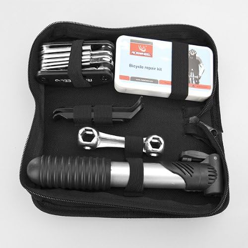 Compact Design 16 in 1 Multi Function Purpose Bike Bicycle Cycling Tire Repair Tool Kits Complete Set + Mini Portable Pump