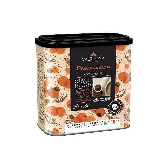 Valrhona Dutch Processed French Cocoa Powder. Chef’s Choice Cocoa Powder. Warm, Red Color, Pure, Dark, Intense Flavor. Poudre de Cacao. Great for Desserts and Hot Chocolate. Kosher. 250g (Pack of 1)