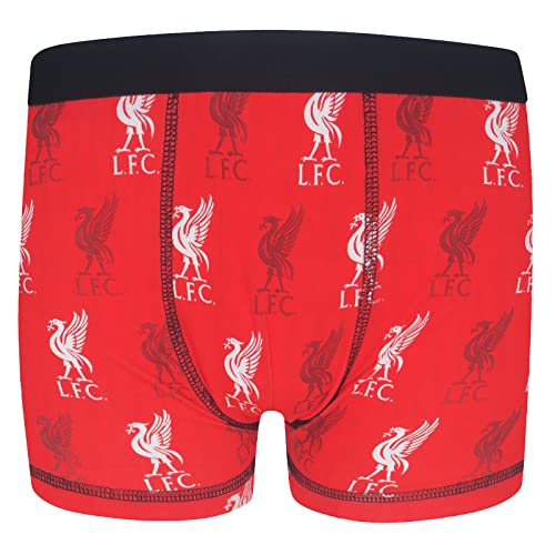 Liverpool FC - Jungen Boxershorts - Offizielles Merchandise - Geschenk für Fußballfans - 1 Paar - Rot - 5-6 Jahre