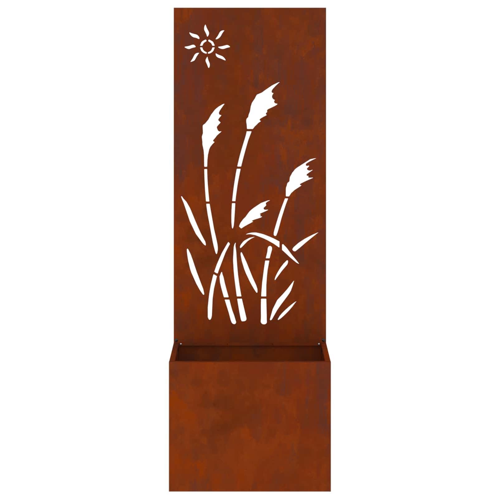 Ogrodowa ochrona przed wzrokiem na płótnie, odporna na warunki atmosferyczne, 50 x 140 cm, ochrona prywatności, taras, balkon, na zewnątrz, nowoczesny stalowy parasol z dekoracyjnymi wstawkami