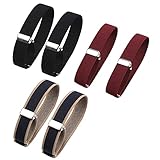 [YFFSFDC] 3ペアセットアームバンド アームベルト アームクリップ 腕バンド シャツ メンズ ワイシャツ カッターシャツ 袖丈 調整 入学式 おしゃれ フォーマルギフト (ブラック1)