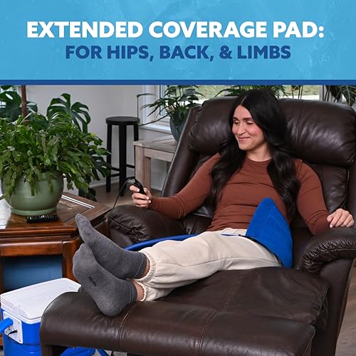 Image of Polar Active Ice 3.0 | 9 QT Cold Therapy Ice Machine | Programmable Timer | Extended Coverage Hip Pad | Cryotherapy Pain Relief System | Ace Bandage Style Compression