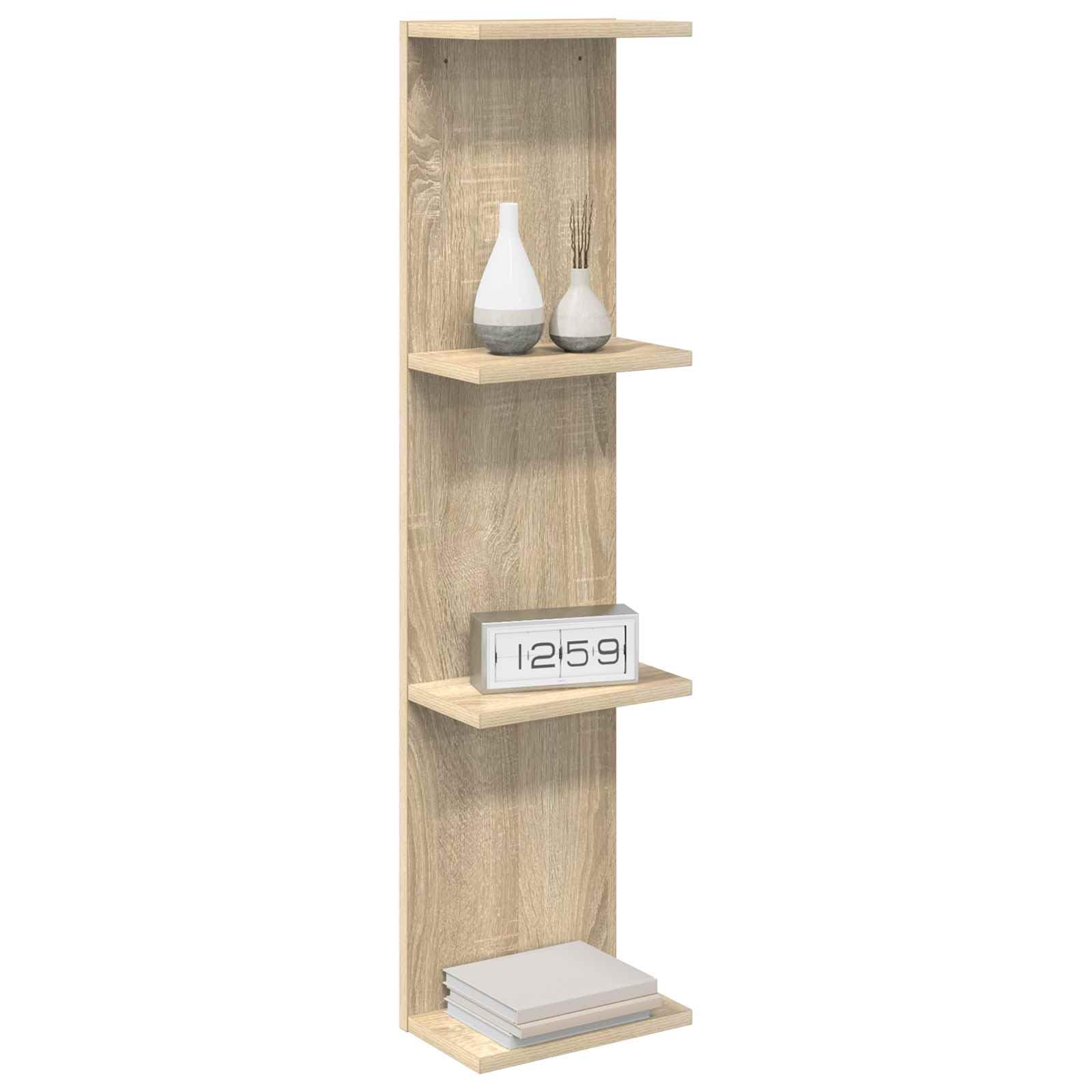 2 mensole da parete in rovere Sonoma, 22 x 15 x 100 cm, per soggiorno, camera da letto, cucina, bagno, corridoio, bambini, ufficio, salvaspazio, decorazione