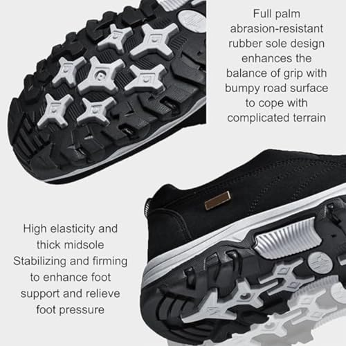 Enjerr Orthopedic Balance Shoes Men for Balance,Men's Comfortable Breathable Orthopedic Walking Hiking Shoes,Men's Arch Support Slip-on Waterproof Loafers4