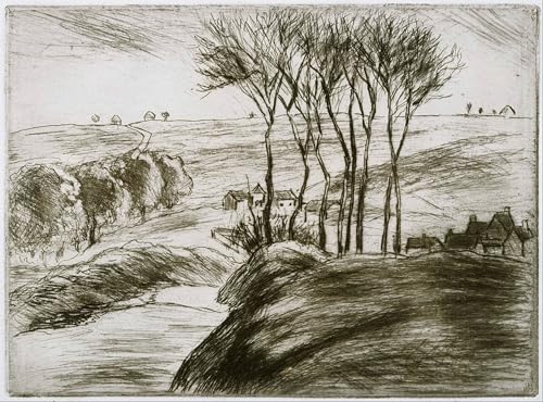 Cuadro lienzo de alta calidad Paisaje de Osny por Pissarro para salón 60x90