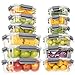 GENICOOK 24 St&uuml;ck Glas Frischhaltedosen Set Mit Deckel - Vorratsdosen F&uuml;r Lebensmittel, Meal Prep Boxen, Aufbewahrungsbeh&auml;lter, Luftdichte Lebensmittelbeh&auml;lter F&uuml;r K&uuml;che