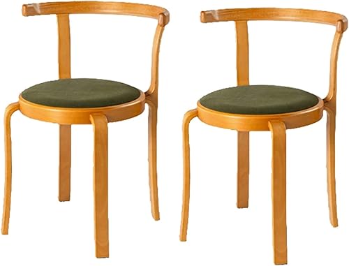 Miniatura 18 de Sillas de comedor de madera maciza con tapizadas, sillas de cocina apilables, silla de comedor, asiento de tocador para comedor, sala de estudio,