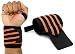 Produktbild MyGadget Elastische Handgelenk Bandagen - 2X Sport Handgelenkbandage (Daumenschlaufe) Kompression für Fitness, Bodybuilding, Tennis & Kraftsport - Orange