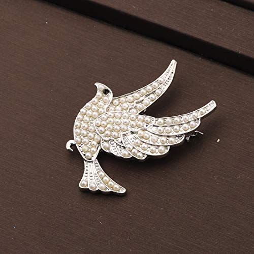 Image of CENWA Dove Rhinestone Brooch Pin Sorority Jewelry Gift for Finer Women