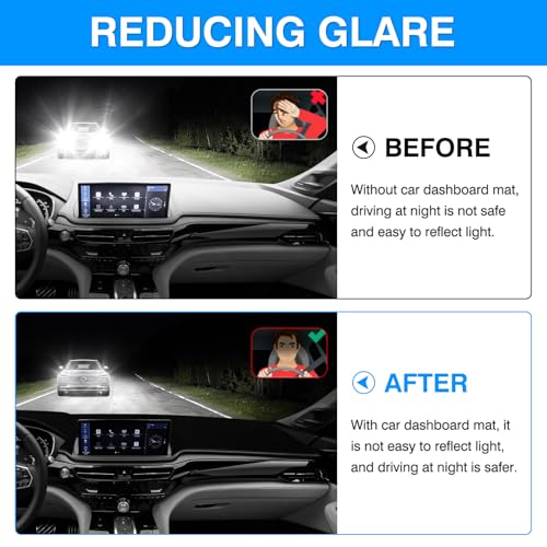 Image of Autorder Dashboard Cover Mat for 2025 2026 Acura MDX Accessories Dash Cover Upgrade Velvet Dash Mat Sunshade Glare UV Rays Protector