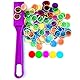 Dacefloy Magnetische Stäbe und Bingo Chips Set Magnetstab 100 Metall Ringed Discs Wissenschaft STEM Kit Lernzubehör Familie Spiel Nacht Lotto Token (Lila Set)