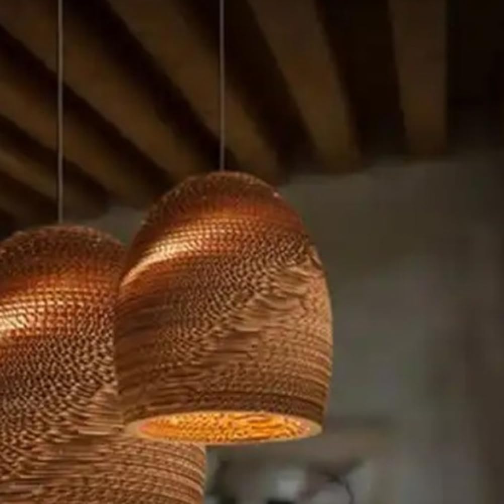 Iluminación Decorativa Iluminación Inteligente para el Hogar Lámpara de Araña de Cartón Reciclado Proyecto de Moda de Papel Lámpara de Araña B