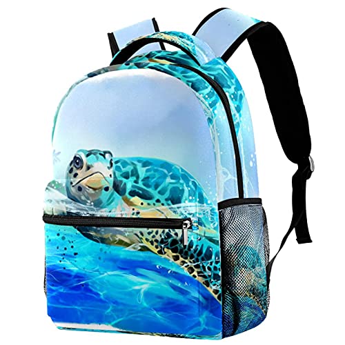 Sac d'été tortue de mer avec porte-bouteille ergonomique pour garçon et fille