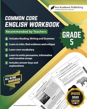 Paperback Common Core English Workbook: Grade 5 English Book