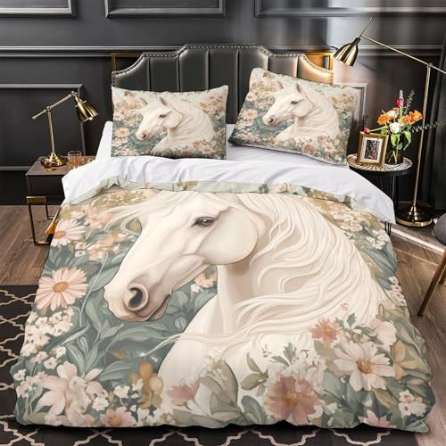 Parure de lit microfibre douce et légère avec housse de couette 3D
