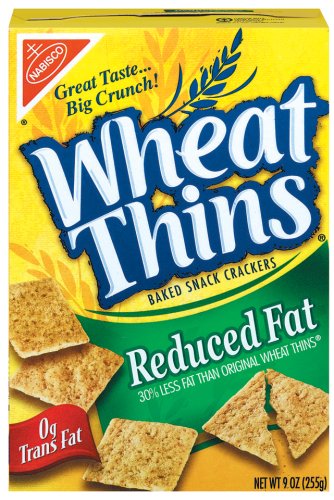 Galletas Wheat Thins Baked Crackers - Reducidas en Grasa, 9 oz