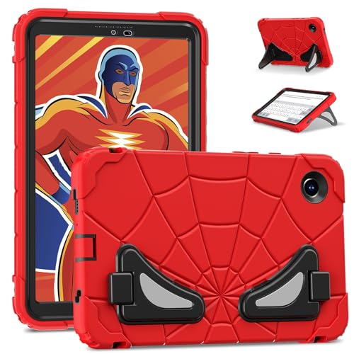 Coque Samsung Galaxy Tab A11 2025 antichoc légère avec béquille intégrée rouge et noir