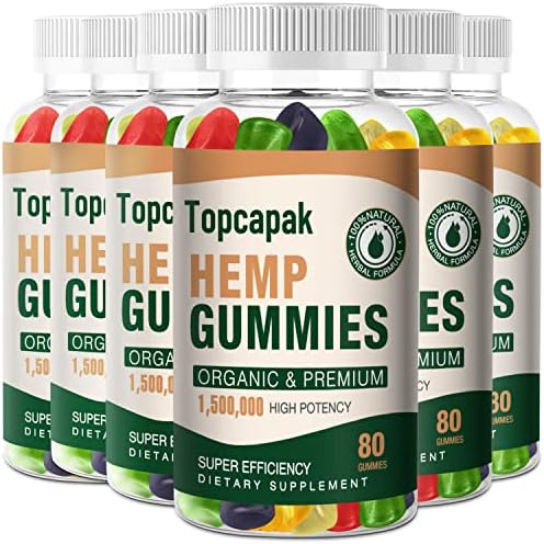 Hemp Gummies – Extra Strength – Variety Fruity Flavors-Natural Hemp Gummies-Made in USA – Low Sugar