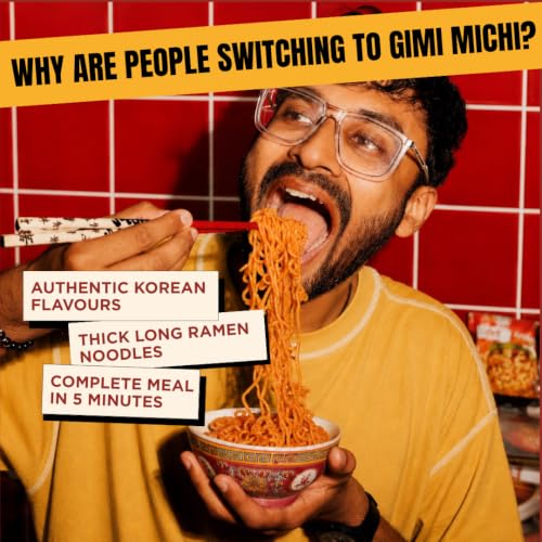 Image of Gimi Michi | Veggie Trio Box | Korean Kimchi, Spicy & Crazzy Cheesyyy, 2 of Each | Authentic Ramen Noodles | Real Flavours | Perfect for Seoul Style Food Lovers | 6 Pack Combo