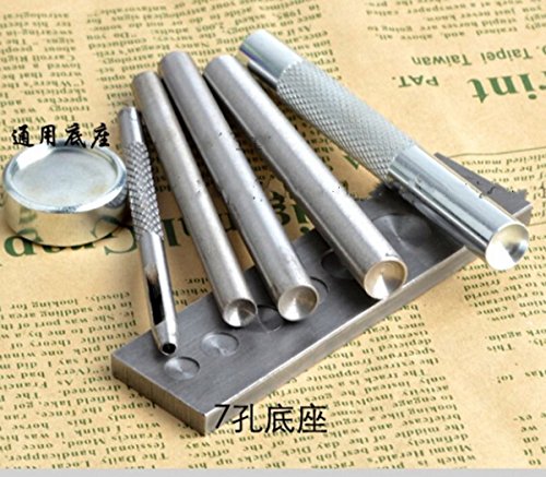 Leather Single Cap Domed Rivets Rapid 6/7/8/10Mm Setter Tools Kits（7Pcs Tool+300 Set Rivets,3Color) #TOP1