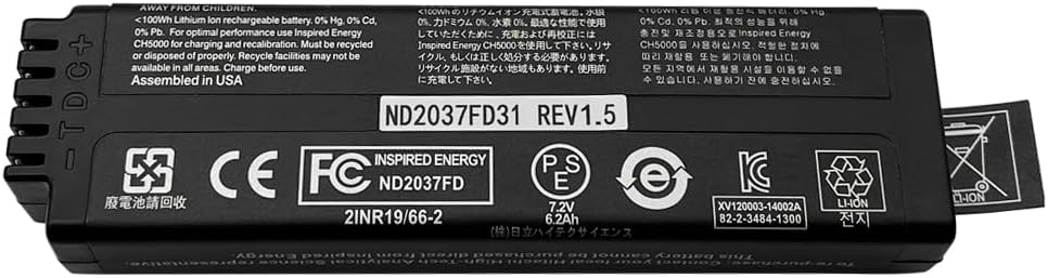 ND2037FD31 Battery Replacement for Hitachi X-MET8000 Handheld XRF Analyzer Compatible with Inspired Energy ND2037FD 7.2V 6.2Ah 44.64Wh Li-Ion Rechargeable Battery (ND2037FD31 Battery)