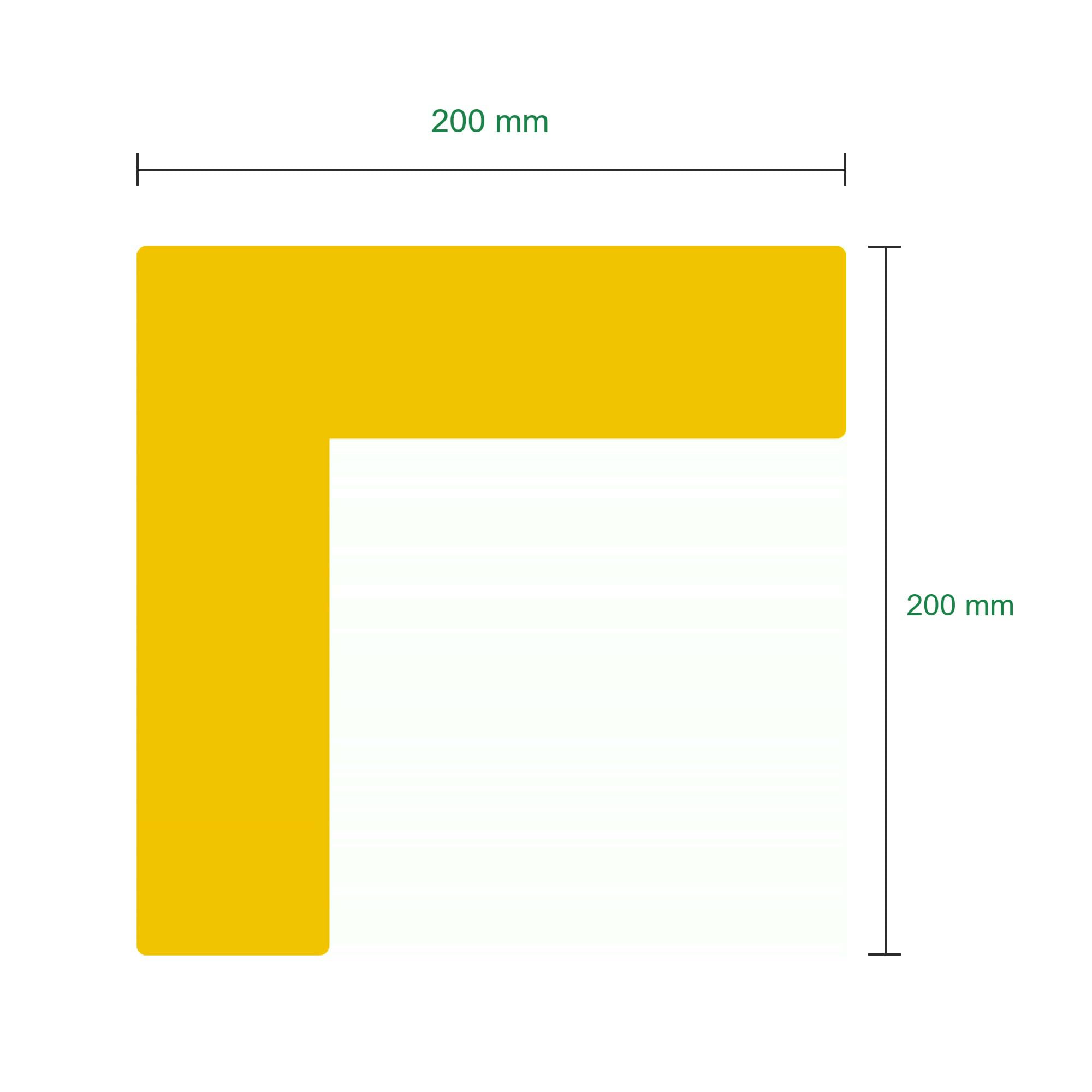Bodenmarkierung L-Form Grün 200x200 mm - 10 Stück