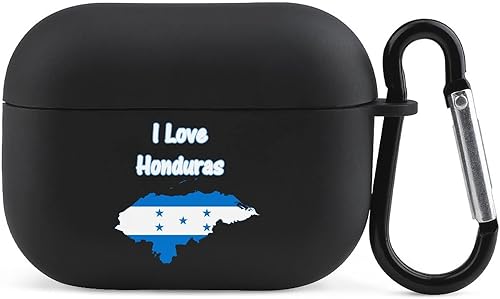 Funda protectora de poliuretano termoplástico con diseño de bandera de Honduras con llavero compatible con AirPods Pro