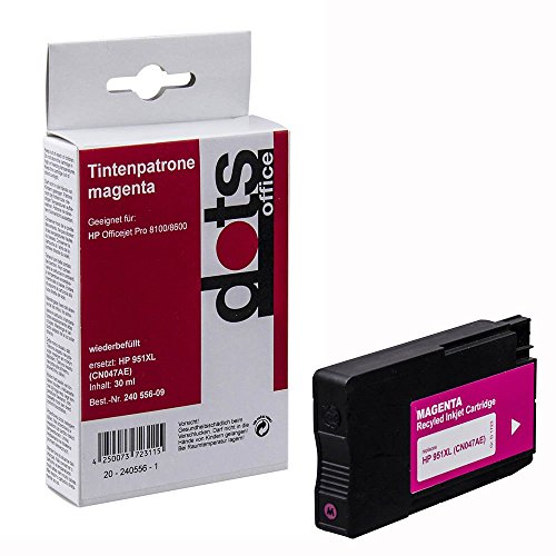 Encre HP 951xL M DOTS recharge pour réparer les impressions ternes