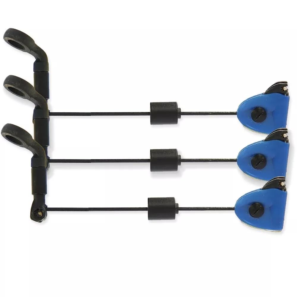 3x Carp Bite Indicator Swinger Set Short Arm Adjustable Weight Fishing Tackle Coarse & Specimen (Blue)