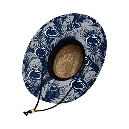Image of FOCO NCAA Mens NCAA College Team Logo Floral Straw Sun Hat