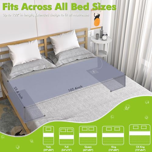 Grounding Sheets for Bed, 92% Organic Cotton + 8% Pure Silver Fiber,Enjoy The Grounding Effect Indoors, for Better Sleep, Pain and Stress Relief, Grounding Mat Set Comes with Grounding Cord(Gray)